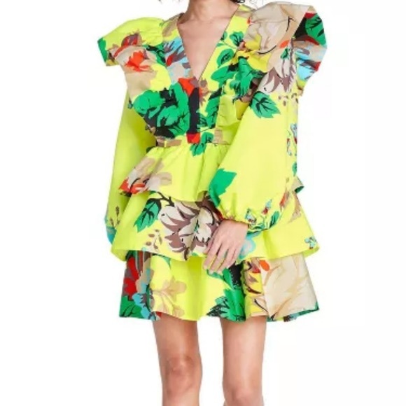 Christopher John Rogers Dress / Yellow Floral - Picture 1 of 3